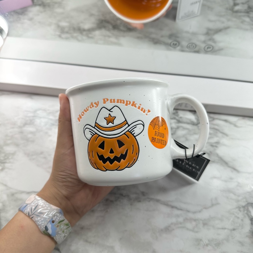 White Howdy Pumpkin Mug